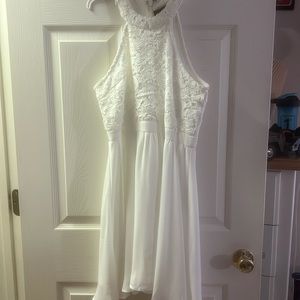 Lulus White dress with lace
